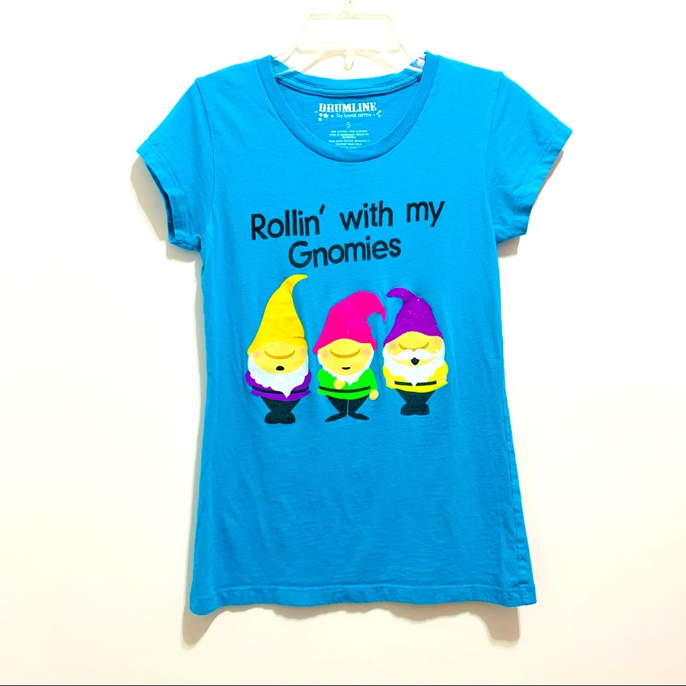 Drumline Blue Tee Shirt Rolling with my Gnomies
